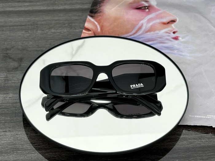 NIGO Prada Women's Triangle Logo Solid Color Acetate Irregular Shape Sunglasses Eyeglasses Glasses #nigo72799