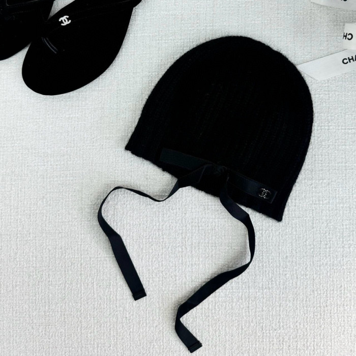 NIGO Chanel Women's Fall/Winter Black Floppy Knit Hat Cap #nigo72794