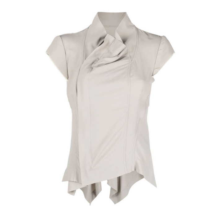 NIGO Rick Owens Women's Summer Solid Color Standing Neck Fashion Irregular Sleeveless T-Shirt #nigo71431