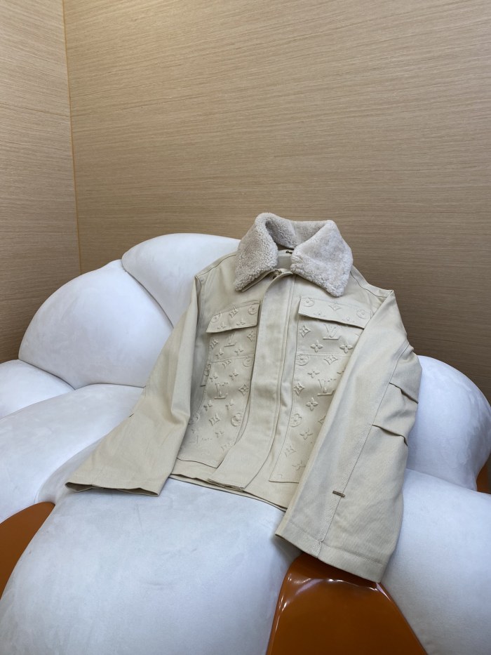 NIGO Louis Vuitton Men's Autumn and Winter Solid Color Letter Printed Cashmere Wool Collar Pocket Jacket Slim Straight Pants Suit Set #nigo72811