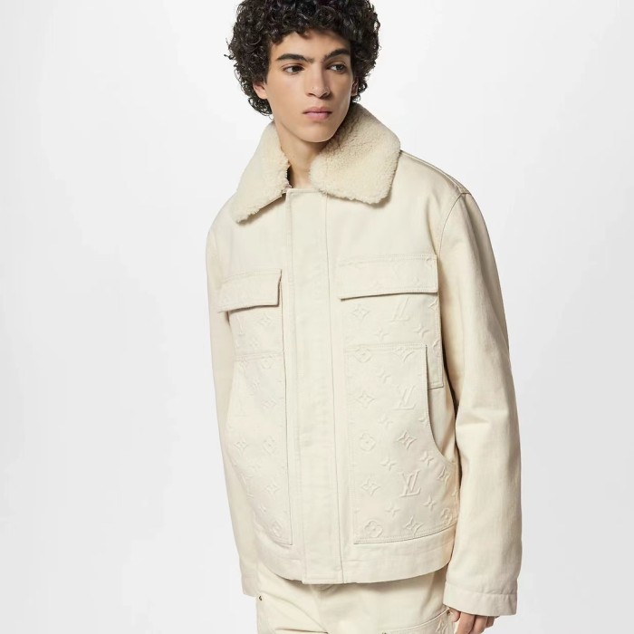 NIGO Louis Vuitton Men's Autumn and Winter Solid Color Letter Printed Cashmere Wool Collar Pocket Jacket Slim Straight Pants Suit Set #nigo72811
