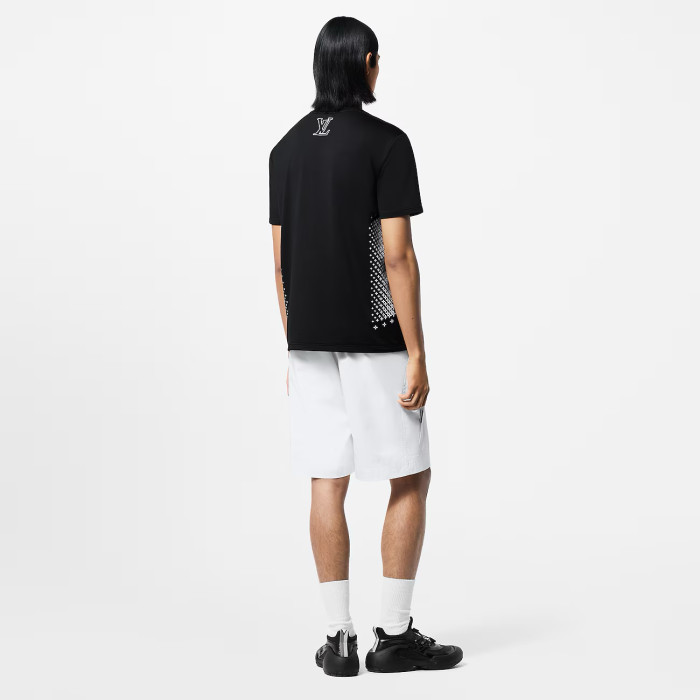 NIGO Louis Vuitton Men's Summer Black Letter Logo Round Neck Slim Short Sleeve T-Shirt #nigo72838