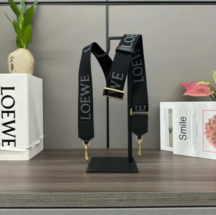 NIGO Loewe Men Women Fashion Detachable Long Shoulder Strap LOEWE Embroidery Solid Color Webbing Accessories #nigo71438