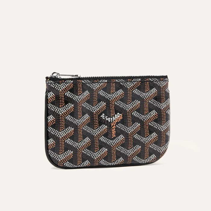 NIGO GOYARD Men's and Women's Old Flower Satisfaction Zipper Closure Canvas Puzzle Calfskin Keychain Wallet Bag Bags #nigo72836