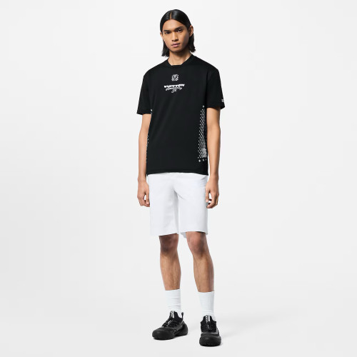 NIGO Louis Vuitton Men's Summer Black Letter Logo Round Neck Slim Short Sleeve T-Shirt #nigo72838