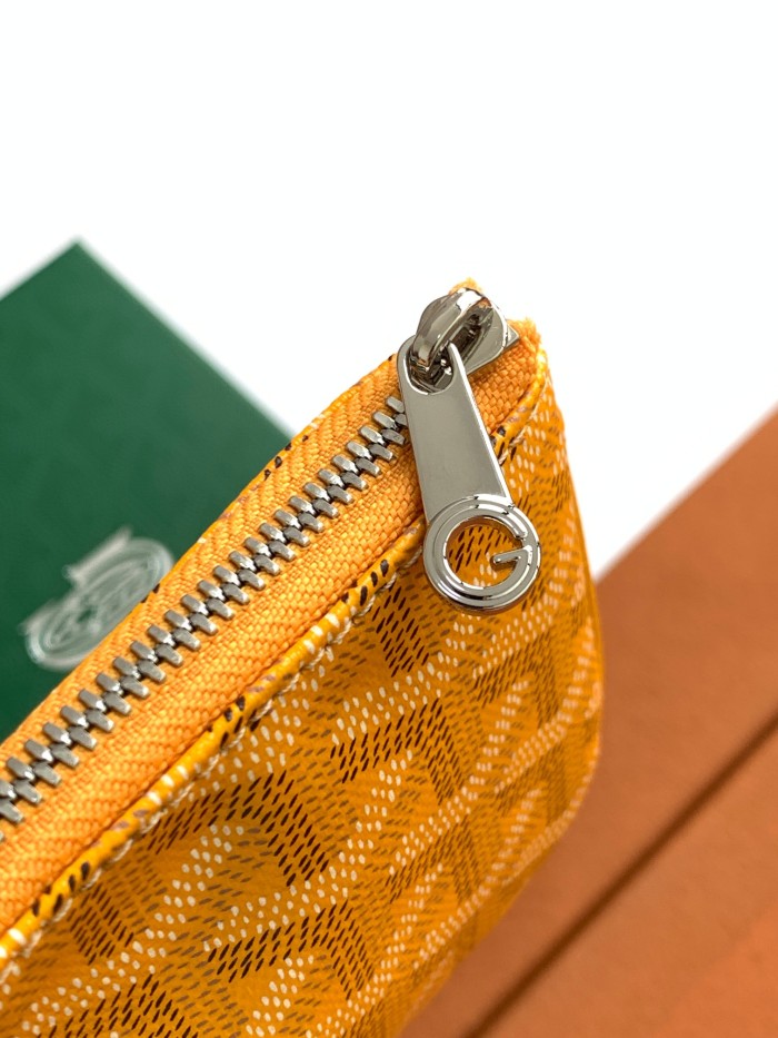 NIGO GOYARD Men's and Women's Old Flower Satisfaction Zipper Closure Canvas Puzzle Calfskin Keychain Wallet Bag Bags #nigo72836