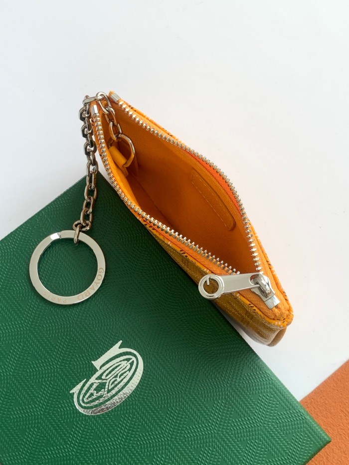 NIGO GOYARD Men's and Women's Old Flower Satisfaction Zipper Closure Canvas Puzzle Calfskin Keychain Wallet Bag Bags #nigo72836