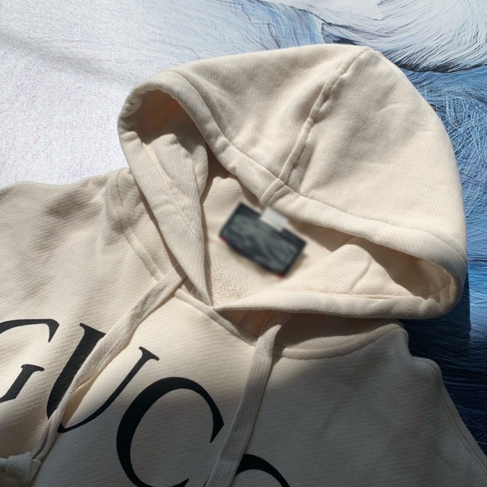 NIGO Gucci Men's Spring And Autumn Cotton Logo Printed Solid Color High Street Style Fitted Long Sleeve Hooded Sweatshirt #nigo71448