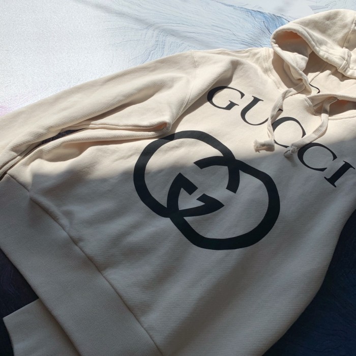 NIGO Gucci Men's Spring And Autumn Cotton Logo Printed Solid Color High Street Style Fitted Long Sleeve Hooded Sweatshirt #nigo71448