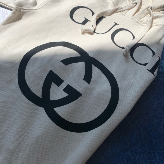 NIGO Gucci Men's Spring And Autumn Cotton Logo Printed Solid Color High Street Style Fitted Long Sleeve Hooded Sweatshirt #nigo71448