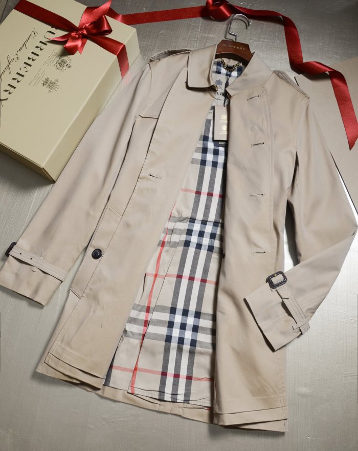 NIGO Burberry Men's Spring and Autumn Solid Color Double Breasted Mid-Length Waist Trench Coat Jacket #nigo72856