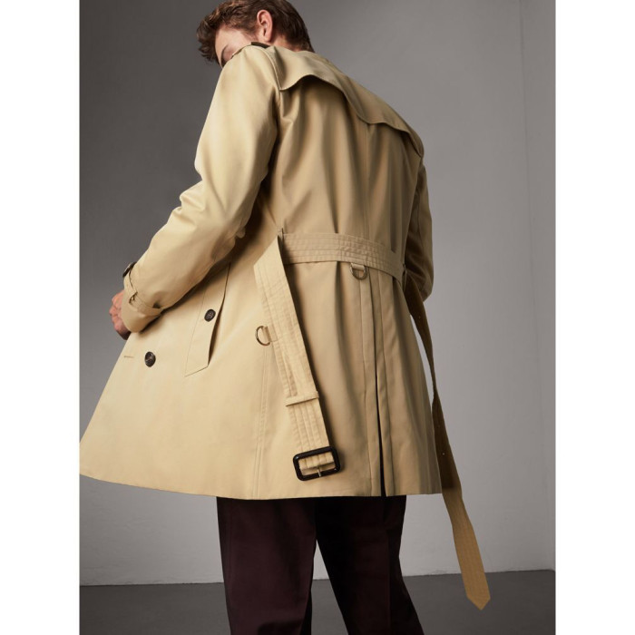 NIGO Burberry Men's Spring and Autumn Solid Color Double Breasted Mid-Length Waist Trench Coat Jacket #nigo72856