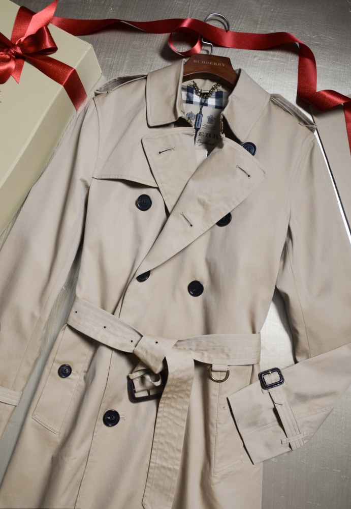 NIGO Burberry Men's Spring and Autumn Solid Color Double Breasted Mid-Length Waist Trench Coat Jacket #nigo72856