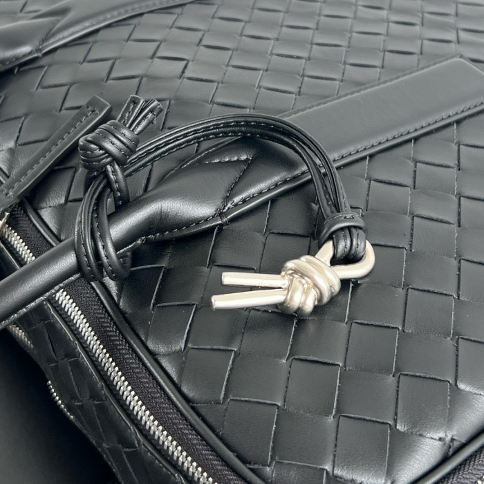 NIGO Bottega Veneta Men's Solid Color Cowhide Woven Removable Shoulder Strap Getaway Large Briefcase Casual Shoulder Bag #nigo71454