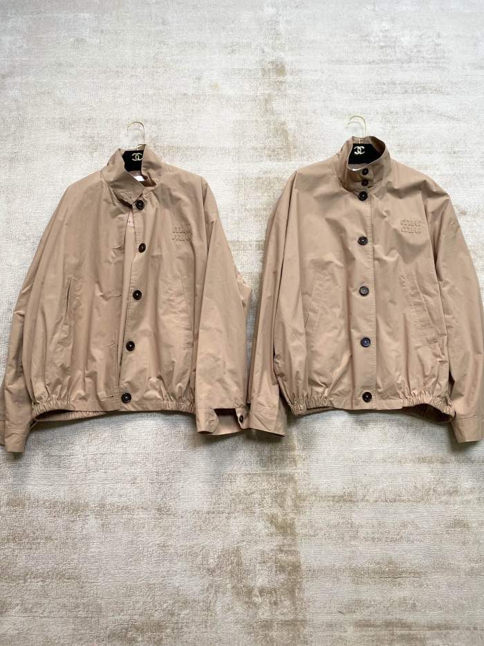 NIGO MiuMiu Women's Spring and Autumn Solid Color Logo Embroidery Single Breasted Long Sleeve Jacket #nigo72858