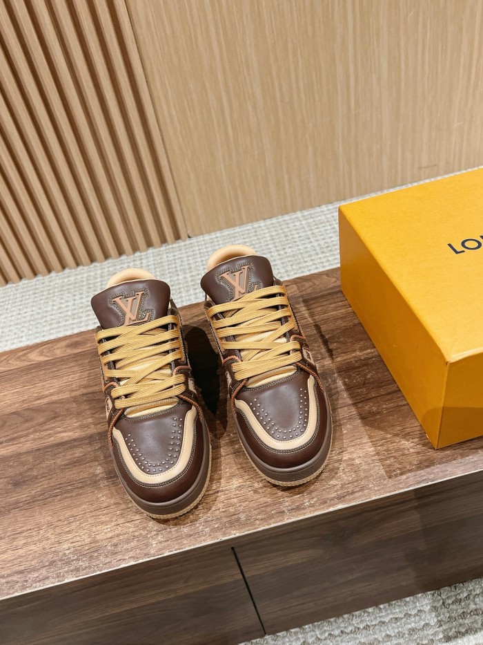 NIGO Louis Vuitton Lv Trainer Sneakers Men's Monogram Floral Colorblocking Fashion Casual Logo Lace-up Shoes #nigo71484
