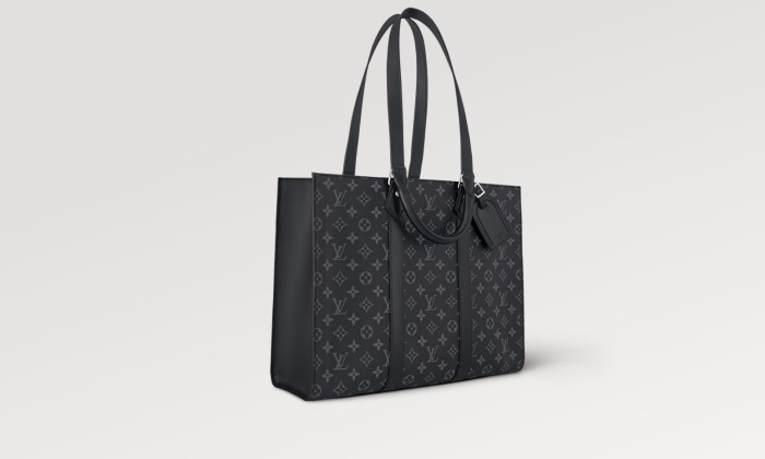 NIGO Louis Vuitton Men's SAC PLAT 24Hlogo Printed Leather Shoulder Handbag Solid Color Casual Briefcase Bags #nigo71464