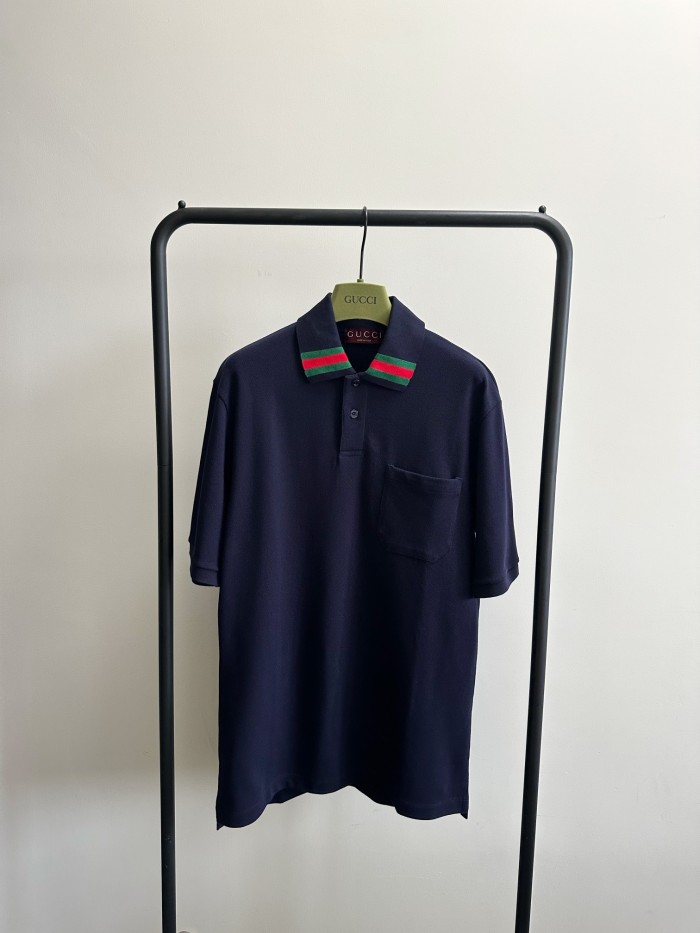 NIGO Gucci Men's Summer Solid Color Cotton Short Sleeve With Mesh Fit Casual Polo Shirt #nigo71461