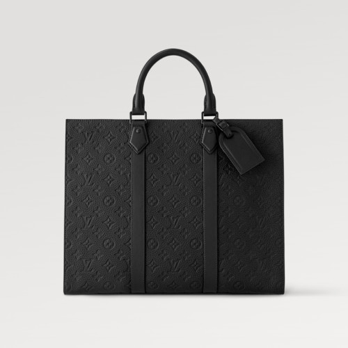 NIGO Louis Vuitton Men's SAC PLAT 24Hlogo Printed Leather Shoulder Handbag Solid Color Casual Briefcase Bags #nigo71464