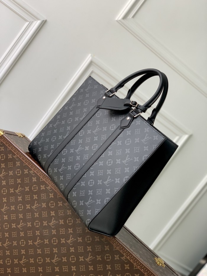 NIGO Louis Vuitton Men's SAC PLAT 24Hlogo Printed Leather Shoulder Handbag Solid Color Casual Briefcase Bags #nigo71464