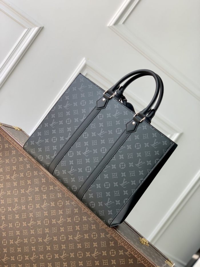 NIGO Louis Vuitton Men's SAC PLAT 24Hlogo Printed Leather Shoulder Handbag Solid Color Casual Briefcase Bags #nigo71464