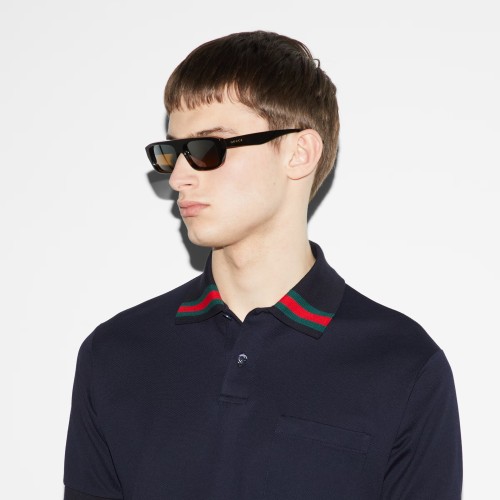 NIGO Gucci Men's Summer Solid Color Cotton Short Sleeve With Mesh Fit Casual Polo Shirt #nigo71461