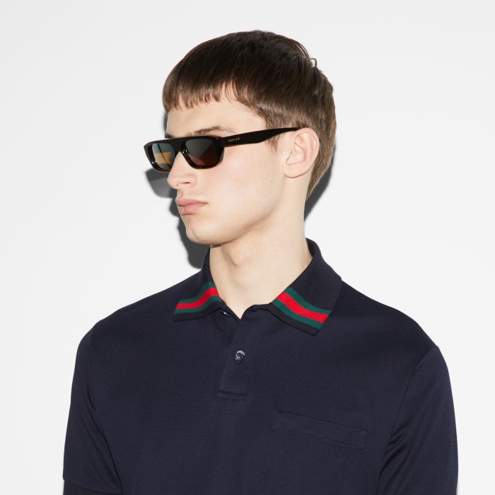 NIGO Gucci Men's Summer Solid Color Cotton Short Sleeve With Mesh Fit Casual Polo Shirt #nigo71461