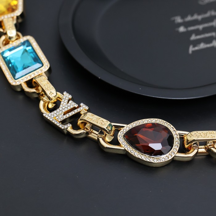 NIGO Louis Vuitton Men's Women's Trend PARADISE STONE Fashion Inlay Design Necklace Jewelry #nigo71516