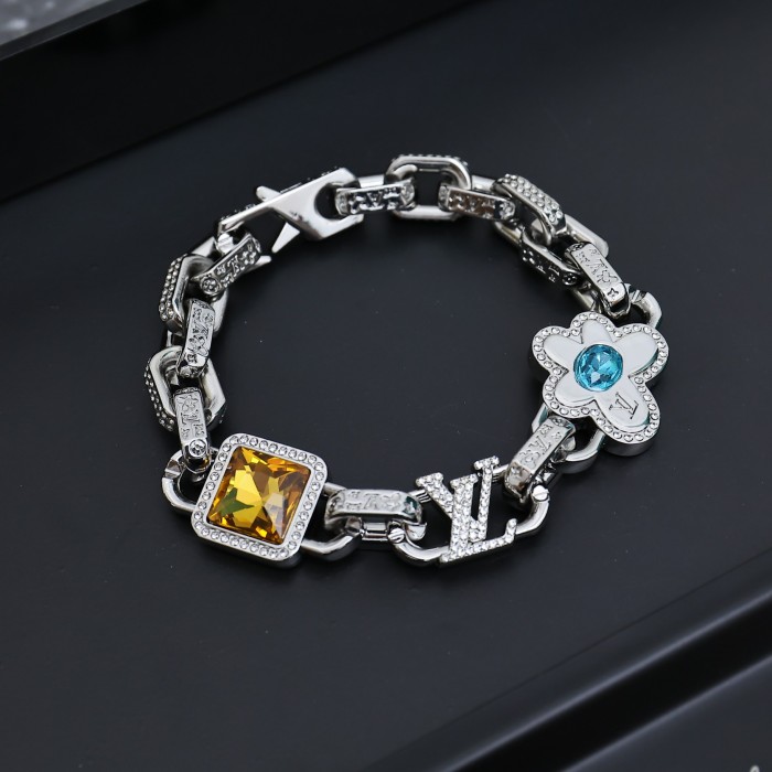 NIGO Louis Vuitton Men Women Fashion Trend Daisy Logo Design PARADISE STONE Bracelet Jewelry #nigo71514