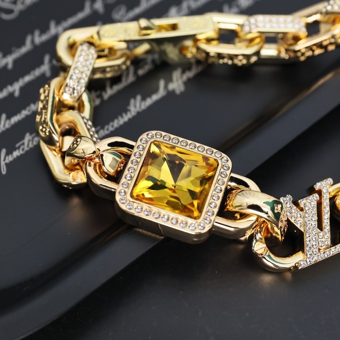 NIGO Louis Vuitton Men Women Fashion Trend Daisy Logo Design PARADISE STONE Bracelet Jewelry #nigo71514