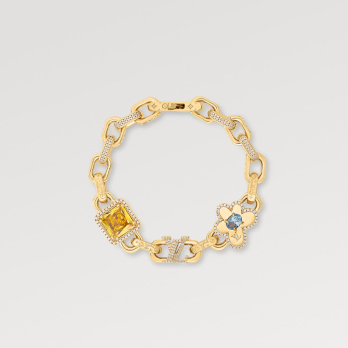 NIGO Louis Vuitton Men Women Fashion Trend Daisy Logo Design PARADISE STONE Bracelet Jewelry #nigo71514