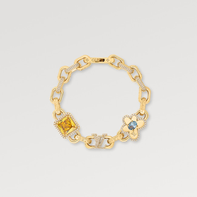 NIGO Louis Vuitton Men Women Fashion Trend Daisy Logo Design PARADISE STONE Bracelet Jewelry #nigo71514