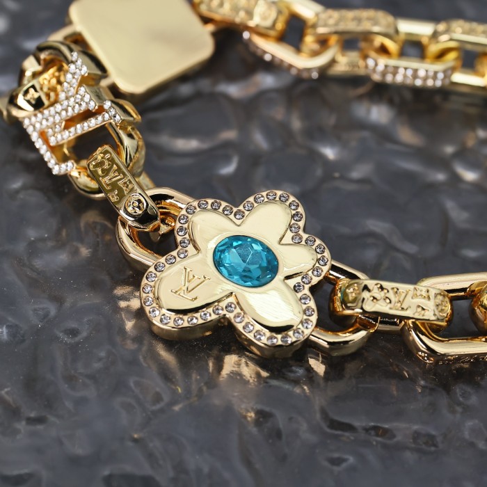 NIGO Louis Vuitton Men Women Fashion Trend Daisy Logo Design PARADISE STONE Bracelet Jewelry #nigo71514
