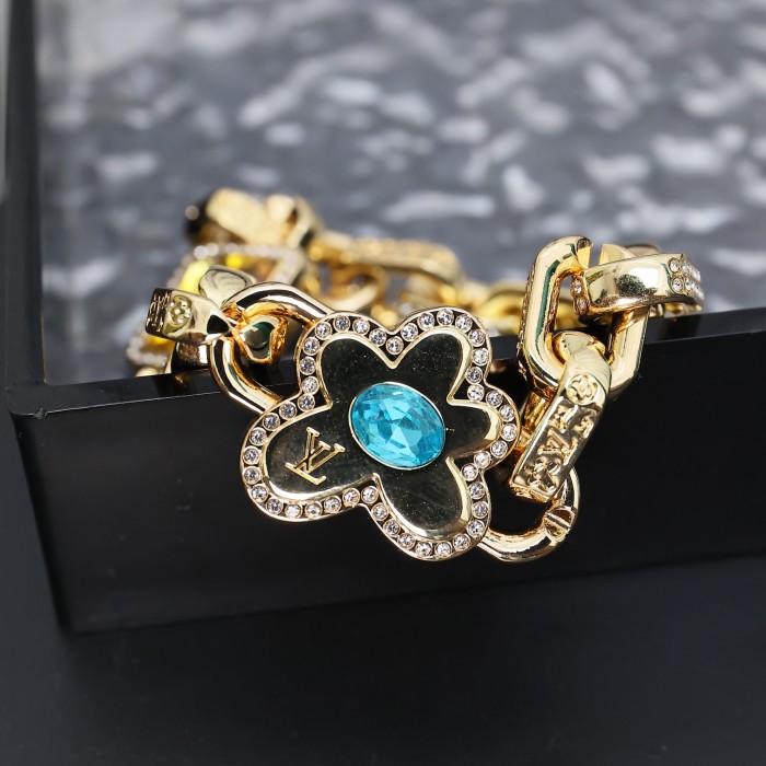 NIGO Louis Vuitton Men Women Fashion Trend Daisy Logo Design PARADISE STONE Bracelet Jewelry #nigo71514