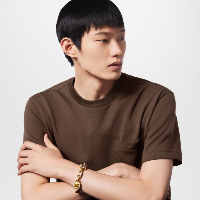 NIGO Louis Vuitton Men Women Fashion Trend Daisy Logo Design PARADISE STONE Bracelet Jewelry #nigo71514