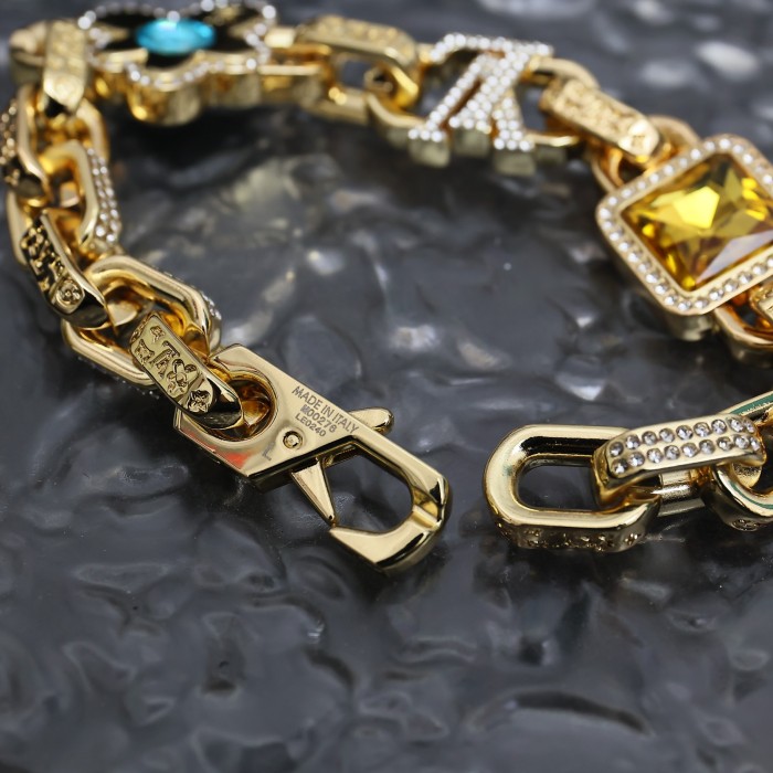 NIGO Louis Vuitton Men Women Fashion Trend Daisy Logo Design PARADISE STONE Bracelet Jewelry #nigo71514