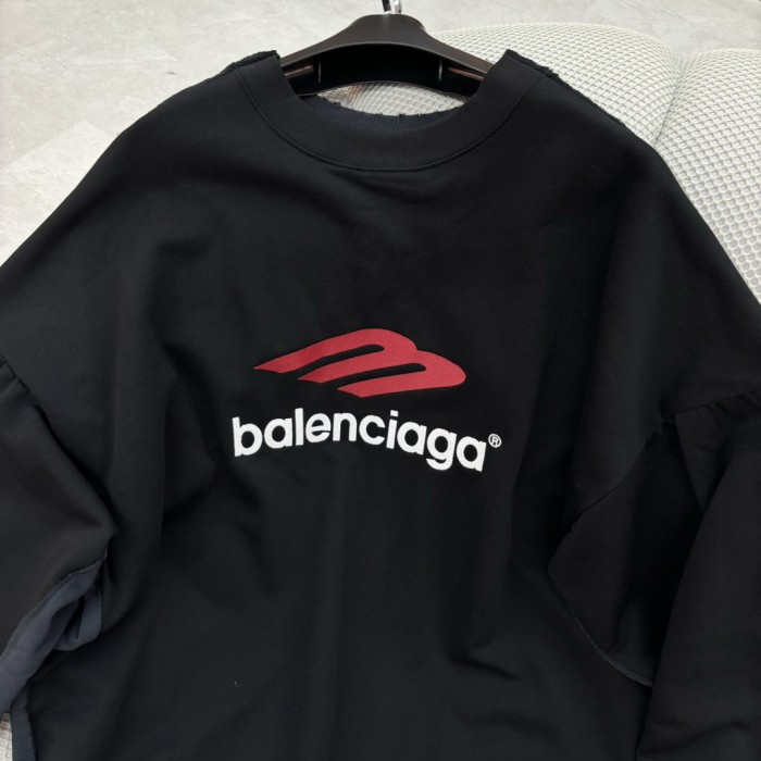 NIGO Balenciaga Men's Spring And Autumn TAPE TYPE DOUBLE FRONT Long Sleeve Loose Round Neck Solid Color Sweatshirt #nigo71472