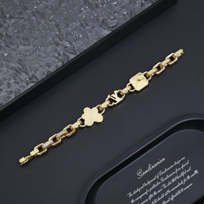NIGO Louis Vuitton Men Women Fashion Trend Daisy Logo Design PARADISE STONE Bracelet Jewelry #nigo71514