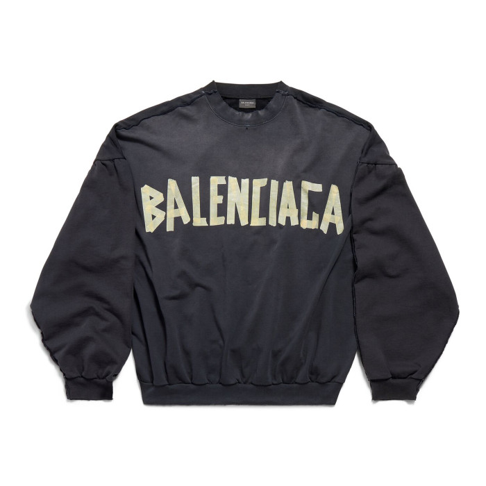 NIGO Balenciaga Men's Spring And Autumn TAPE TYPE DOUBLE FRONT Long Sleeve Loose Round Neck Solid Color Sweatshirt #nigo71472