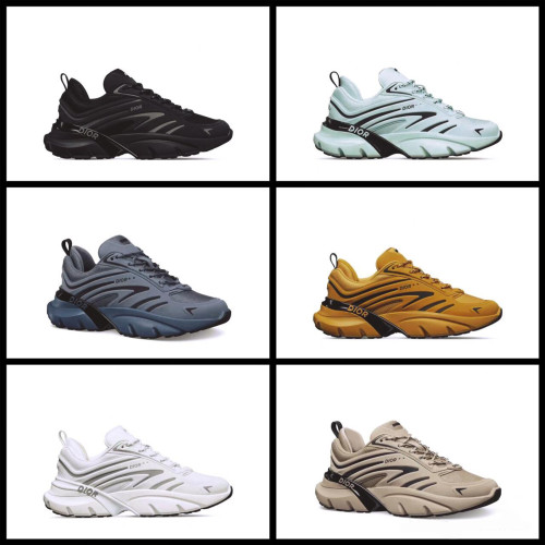 NIGO Dior B32 Men's Women's Fashion Casual Retro Lines Couple Models Sneakers Cowhide Colorblocking Sneakers  Shoes #nigo71493