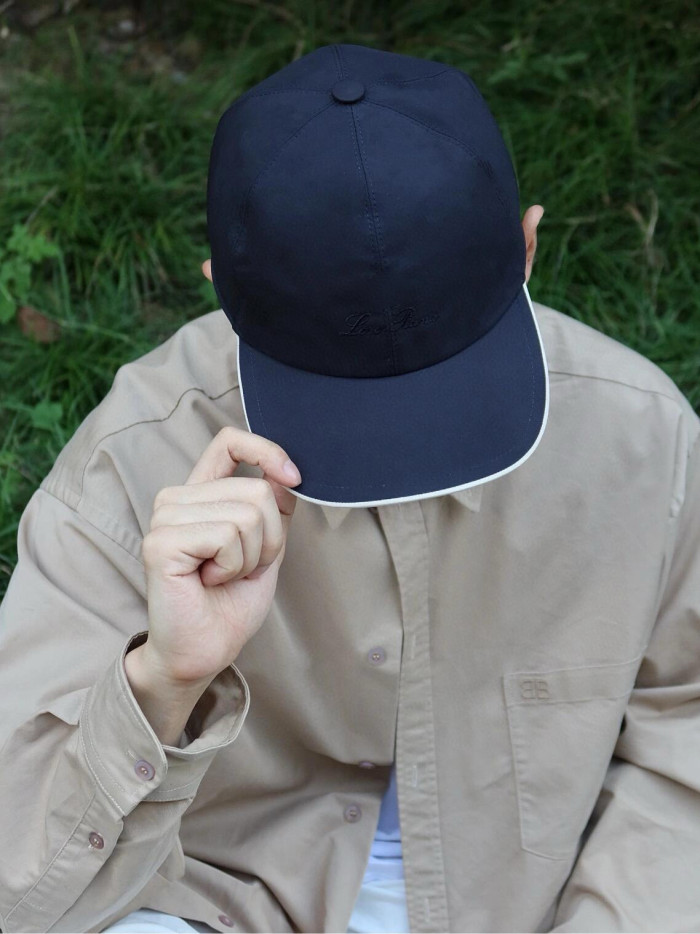 NIGO Loro Piana Men's Solid Color Letter Logo Embroidery Cotton Couple Style Duck Cap Hats #nigo71494