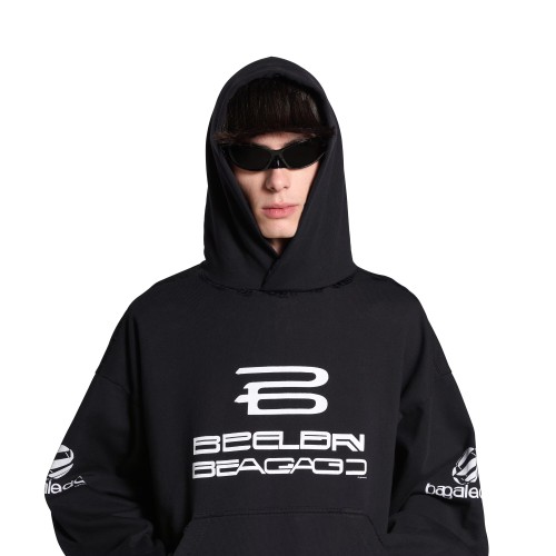 NIGO Balenciaga Women's Spring And Autumn Cotton AI Printed Solid Color Long Sleeve Loose Hoodie Sweatshirt #nigo71525