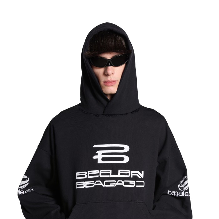 NIGO Balenciaga Women's Spring And Autumn Cotton AI Printed Solid Color Long Sleeve Loose Hoodie Sweatshirt #nigo71525