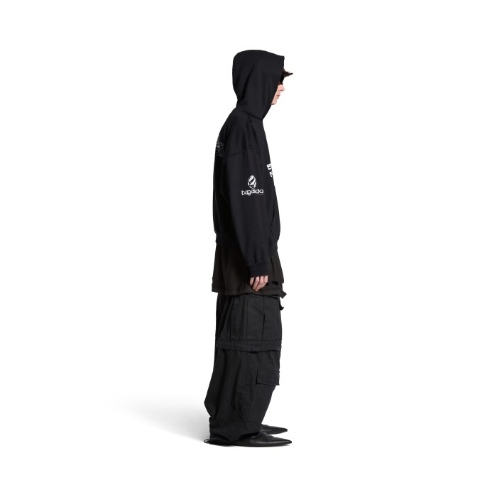 NIGO Balenciaga Women's Spring And Autumn Cotton AI Printed Solid Color Long Sleeve Loose Hoodie Sweatshirt #nigo71525