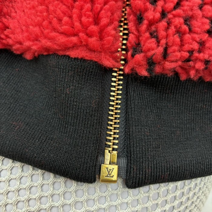 NIGO Louis Vuitton Men's Fall And Winter Plaid Lapel Zipper Fitted Damier Suede Drawstring Long Sleeve Waist Jacket #nigo71538