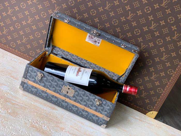 NIGO GOYARD Vintage Old Flower Canvas Patchwork Cowhide 352 Series Hard Case Casual Solid Color Storage Boxes #nigo71539