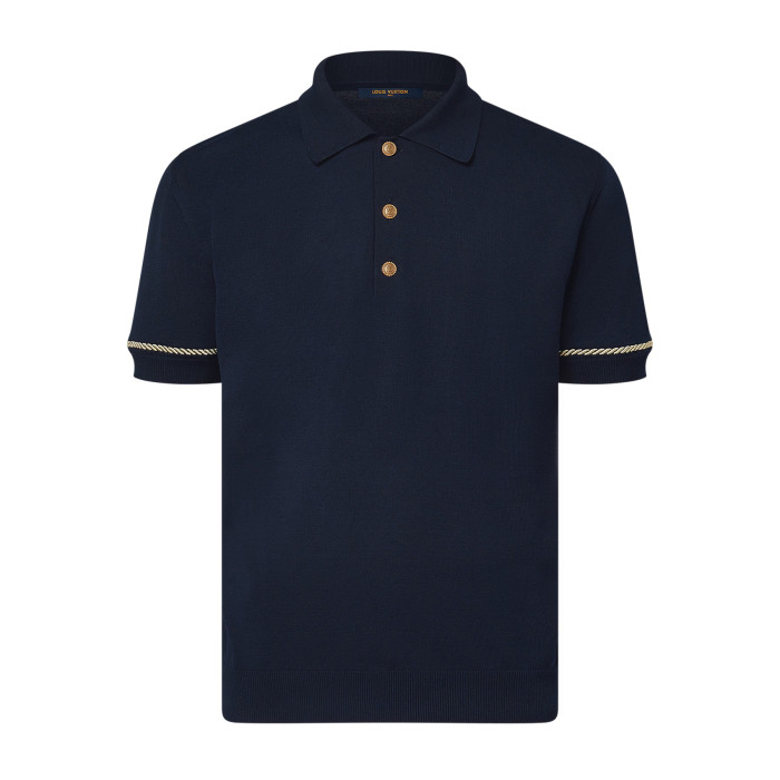 NIGO Louis Vuitton Men's Summer Short Sleeve Polo Shirt Navy Stripe Pattern T-Shirt #nigo72891