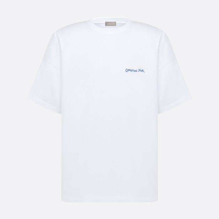NIGO Dior Men's Summer Solid Color Embroidered Letter Logo Round Neck Cotton Short Sleeve T-Shirt #nigo72899