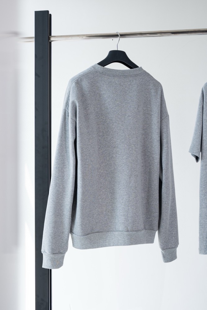 NIGO Dior Men's Spring and Autumn Gray Embroidered Letter Logo Round Neck Cotton Long Sleeve Sweatshirt Pullover #nigo72898