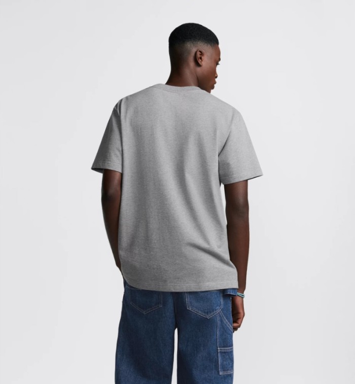 NIGO Dior Men's Summer Solid Color Embroidered Letter Logo Round Neck Cotton Short Sleeve T-Shirt #nigo72899